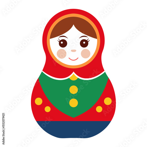 russian doll isolated on white
