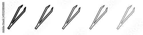 tweezer icon simple vector outline logo