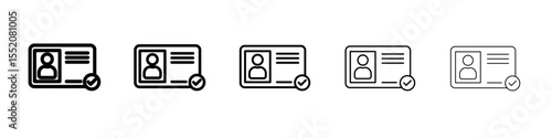 verified id icon simple vector outline logo