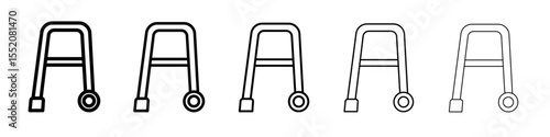 walker icon simple vector outline logo