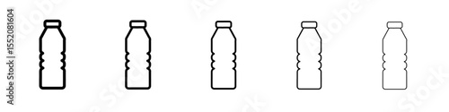 water bottle icon simple vector outline logo
