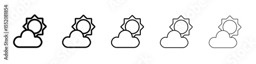 weather icon simple vector outline logo