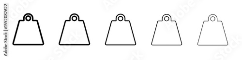 weight icon simple vector outline logo