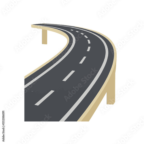 overpass vector illustration icon on white background
Vector icon on the topic of road traffic