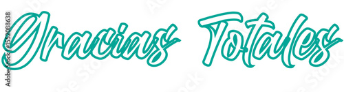 Gracias totales, vector para packaging y etiquetas. fondo transparente