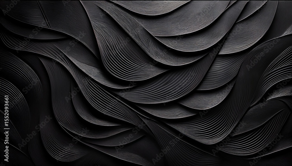 Fototapeta premium black cardboard with complex patterns and textures