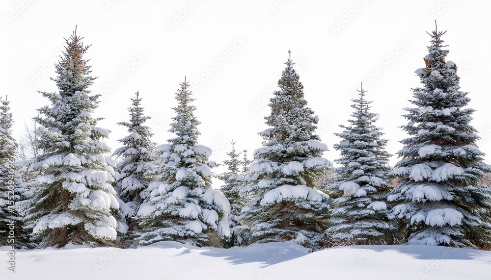 snow covered fir tree cutouts isolated on transparent backdrop ideal for seasonal winter design and holiday graphics snow covered fir tree cutouts isolated on transparent backdrop ideal for seasonal winter design and holiday graphics