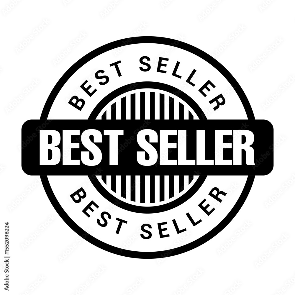 Fototapeta premium Best seller rubber stamp seal vector