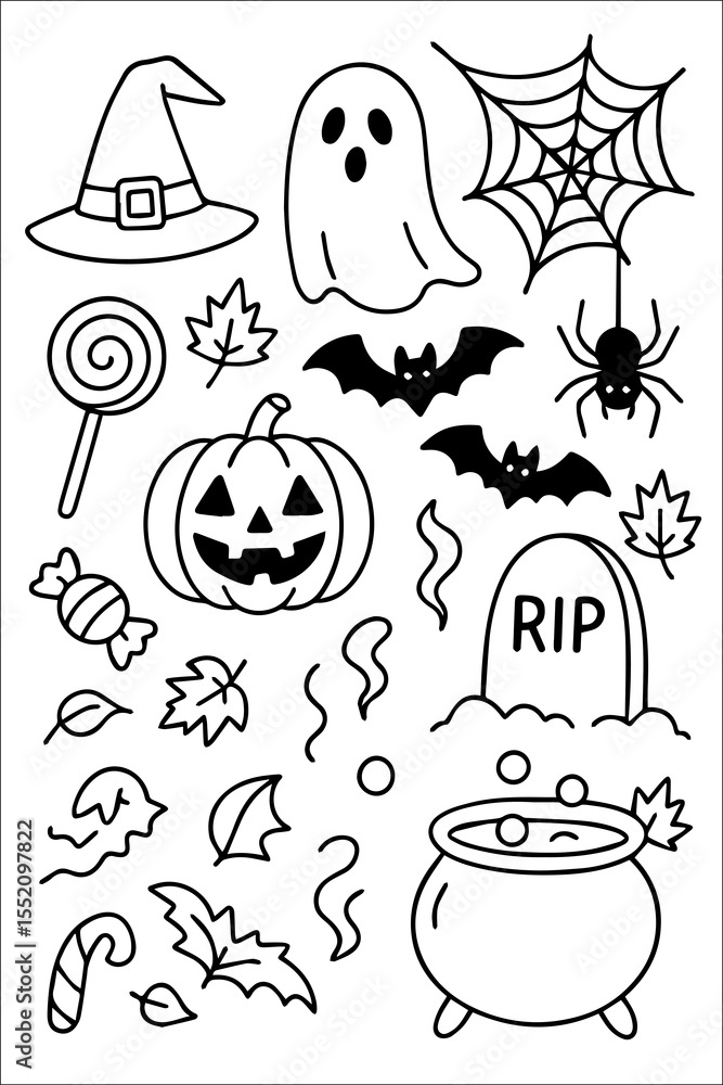 Fototapeta premium Halloween Elements