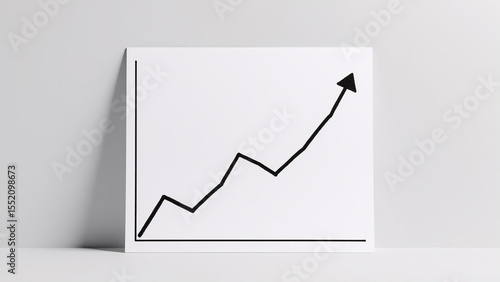 Supply and demand economic chart in minimalist setting