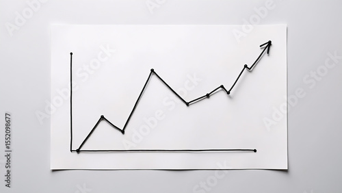 Supply and demand economic chart in minimalist setting
