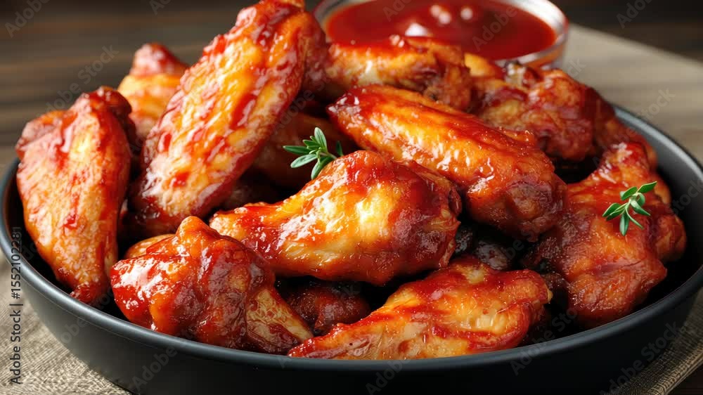 Delicious spicy chicken wings prepared in a cozy kitchen setting during a weekend gathering Delicious spicy chicken wings prepared in a cozy kitchen setting during a weekend gathering