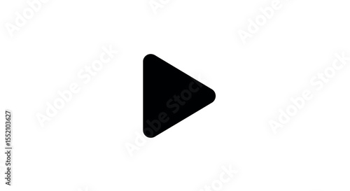 Black play button icon for multimedia and digital interfaces vector illustration