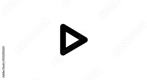 Free Download Minimalist play button icon for digital media interface design vector illustration - GFXLoad
