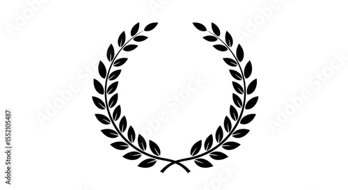 Elegant laurel wreath design for awards and achievements vector illustration