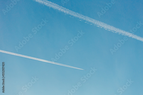 two airplanes in the sky