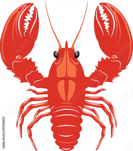 Lobster vector illustration seascape