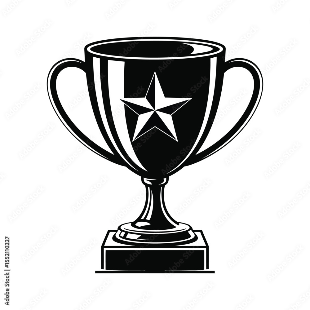 Trophy cup icon with clean bold lines vector art design
Trophy cup icon with clean bold lines vector art design