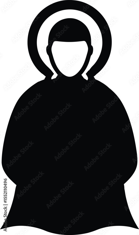 Monk icon in sitting posture with spiritual calm face in minimal buddhist form silhouette vector
Monk icon in sitting posture with spiritual calm face in minimal buddhist form silhouette vector