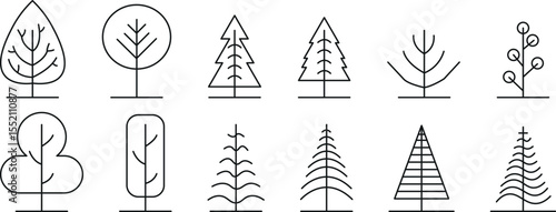 Stylized Leaf Shapes in Thin Line Art – Vector Pack of Handcrafted Outline Leaves for Minimalist Design