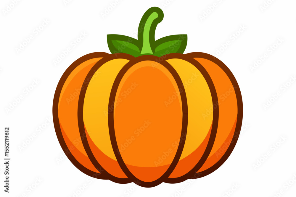 Obraz premium pumpkin vector illustration, halloween pumpkin isolated