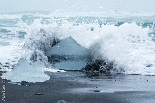 Eisstücke am Diamantstrand- Island