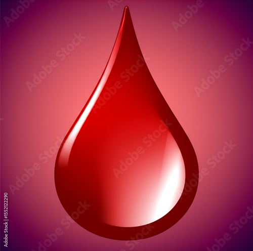 Single drop of blood not graphic for use