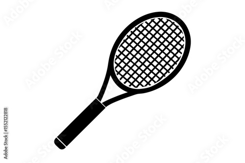 tennis racket silhouette vector illustration,  