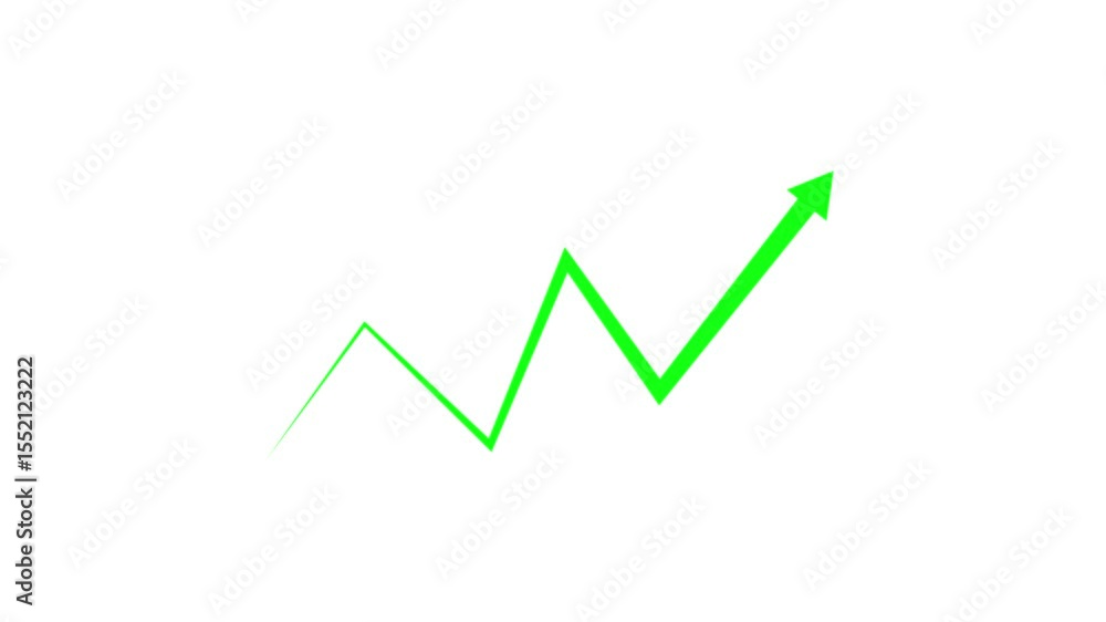 Business line arrow animation on background Business line arrow animation on background