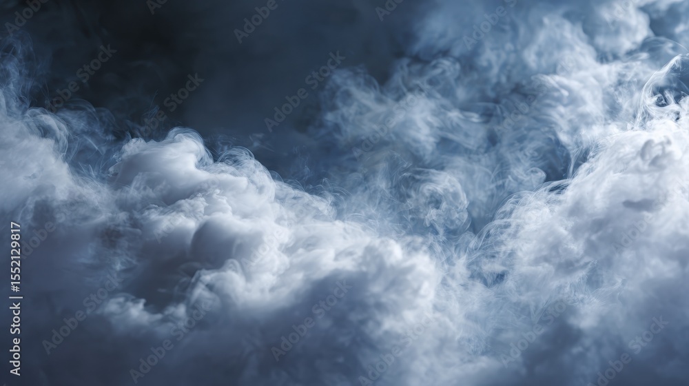 Fototapeta premium Realistic dry ice smoke fog mist clouds overlay for background, dry ice, smoke, fog, mist, clouds, overlay, realistic