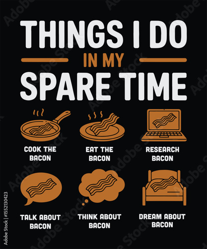 Things I Do in My Spare Time  BBQ Smoke Meat Talk About BBQ  Grill Humor Shirt Design