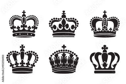 Elegant vintage crown isolated illustration on white background