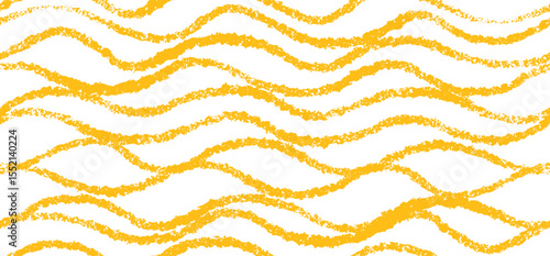 Chalk pasta, wavy line seamless pattern Hand drawn