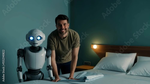 Human and robot companionship: bedmaking collaboration in a modern bedroom