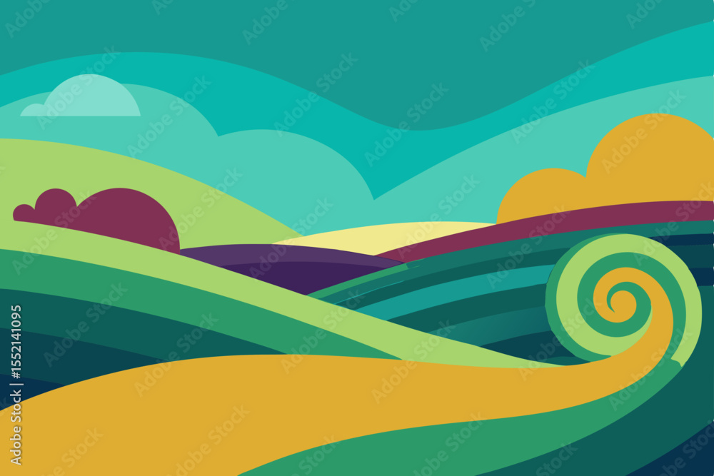 Obraz premium landscape with rainbow