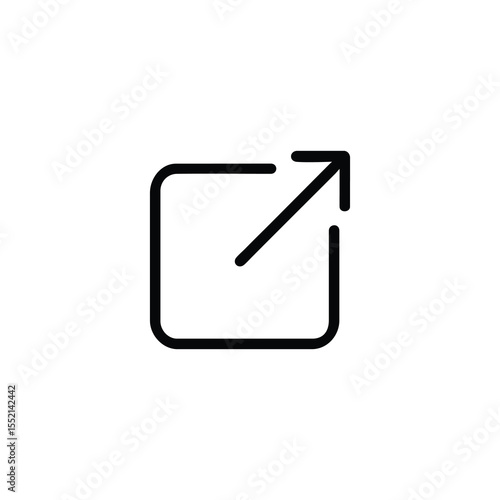 Open New Window Monoline Icon Arrow Out