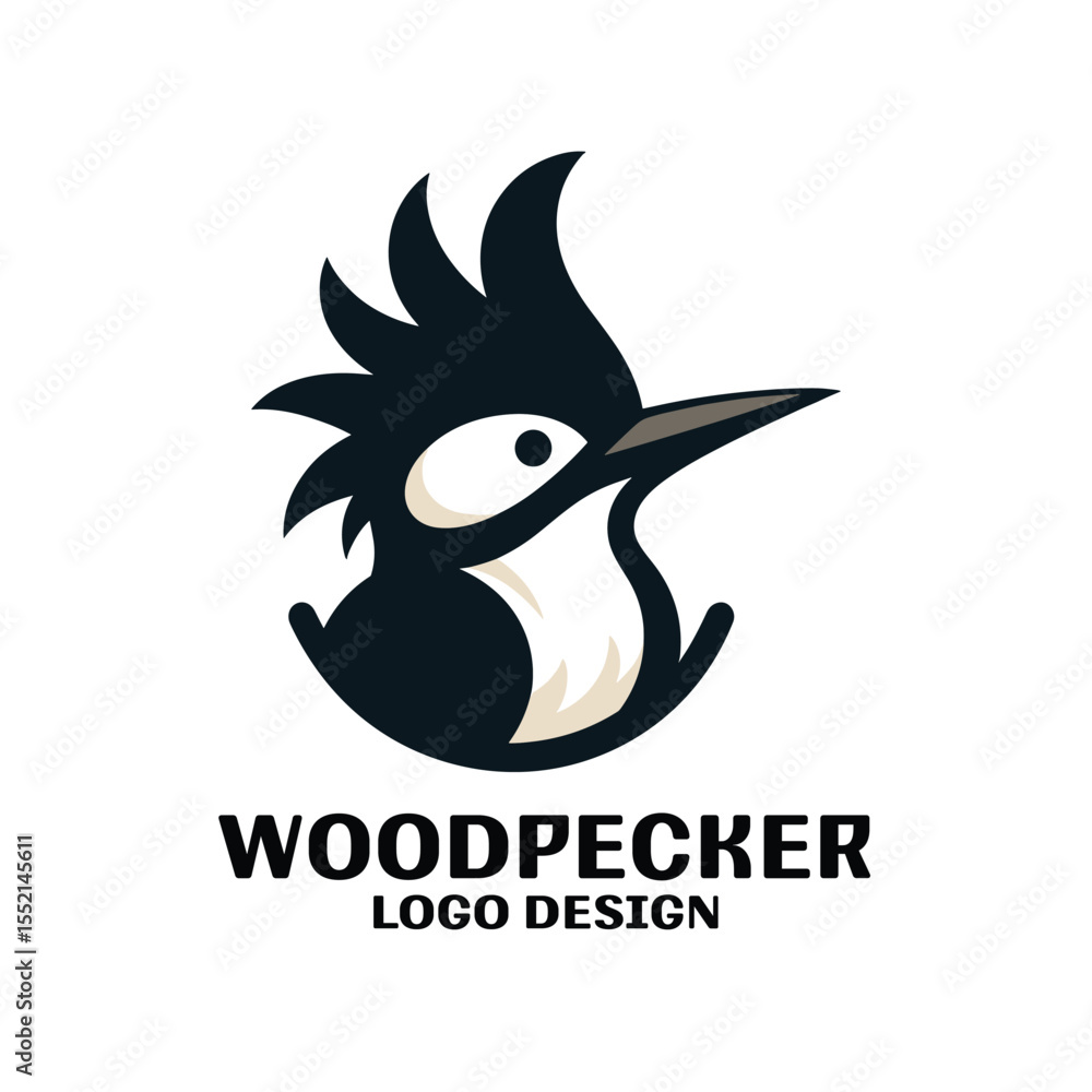 Obraz premium Woodpecker Vector Logo Design