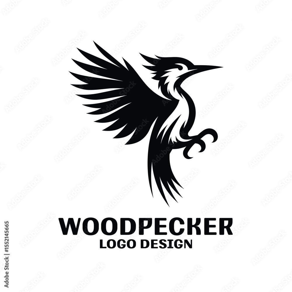 Fototapeta premium Woodpecker Vector Logo Design