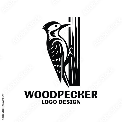 Woodpecker Vector Logo Design