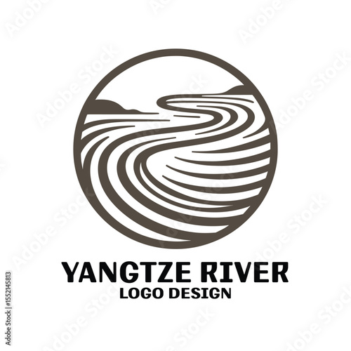 Yangtze River Vector Logo Design