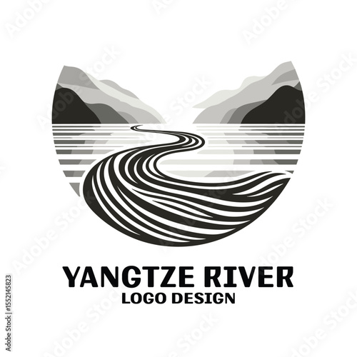 Yangtze River Vector Logo Design