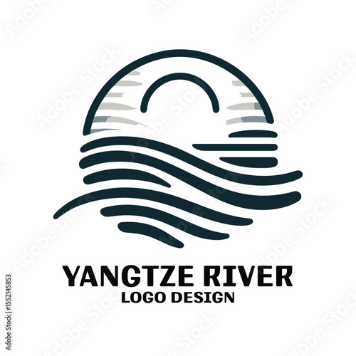 Yangtze River Vector Logo Design