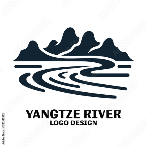 Yangtze River Vector Logo Design