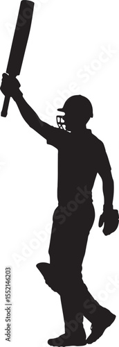 Cricket Playing Silhouette 