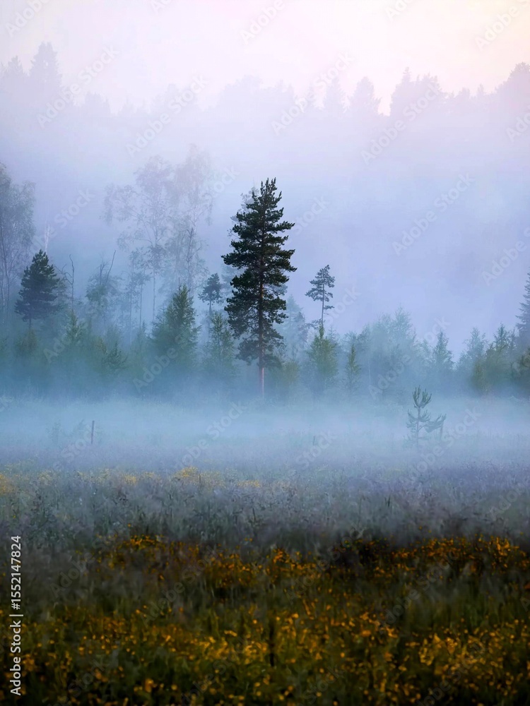 Fototapeta premium fog in the forest