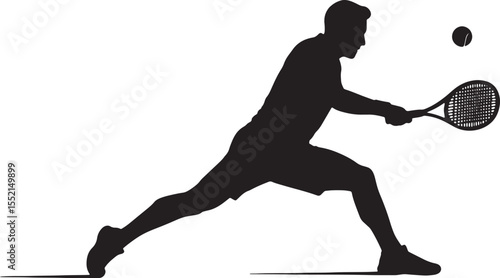 Tennis player vector silhouette