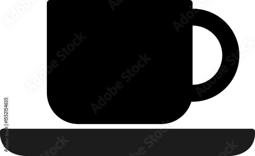 Tea cup pictogram to represent coffee shop