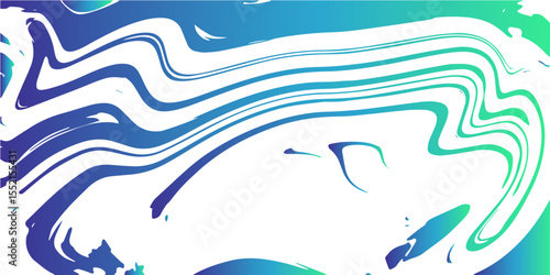 Metallic chrome blue liquid marvel art design with silk fabric texture. Glossy liquid acrylic paint texture background design. Transparent background with lines, hand drawn wavy pattern design.