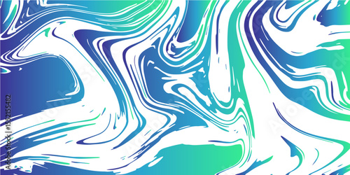 Metallic chrome blue liquid marvel art design with silk fabric texture. Glossy liquid acrylic paint texture background design. Transparent background with lines, hand drawn wavy pattern design.