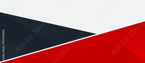 Red Gray Business Frame Border Abstract Transparent. Header Footer Banner Vector Design